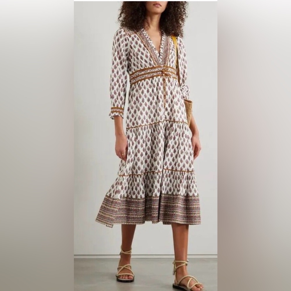 Veronica beard Alessandro Boho midi dress size 8